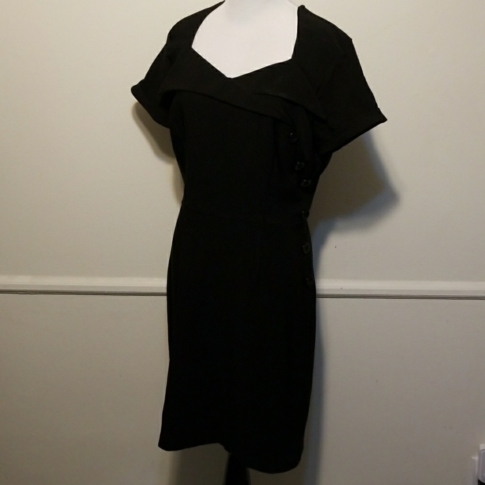 Retrolicious Folter Black PinUp Dress NEW Small